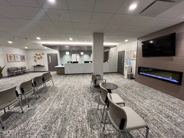 Associates in Womens Health waiting area and front desk