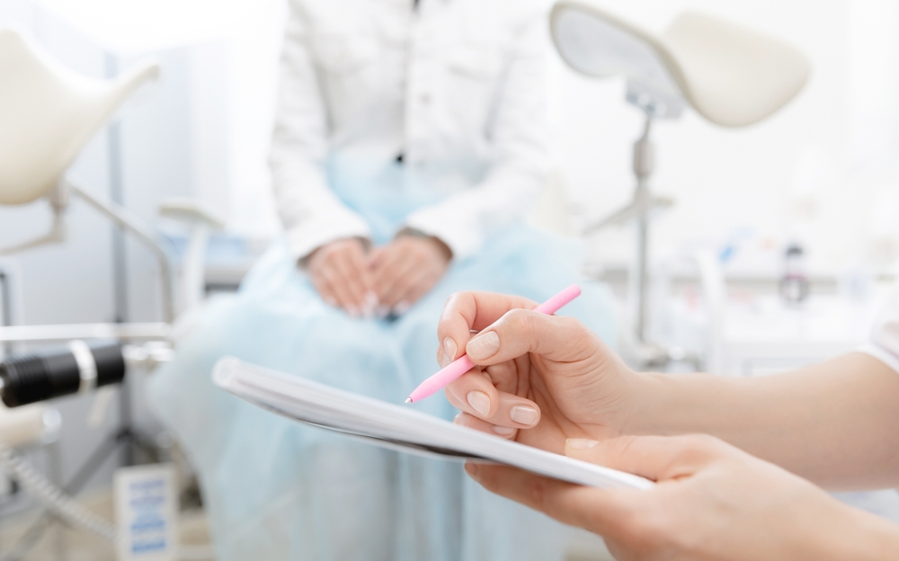 woman at doctors.